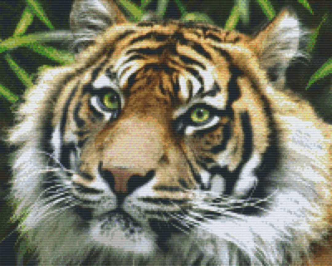 Tiger Head Sixteen [16] Baseplate PixelHobby Mini-mosaic Art Kit image 0